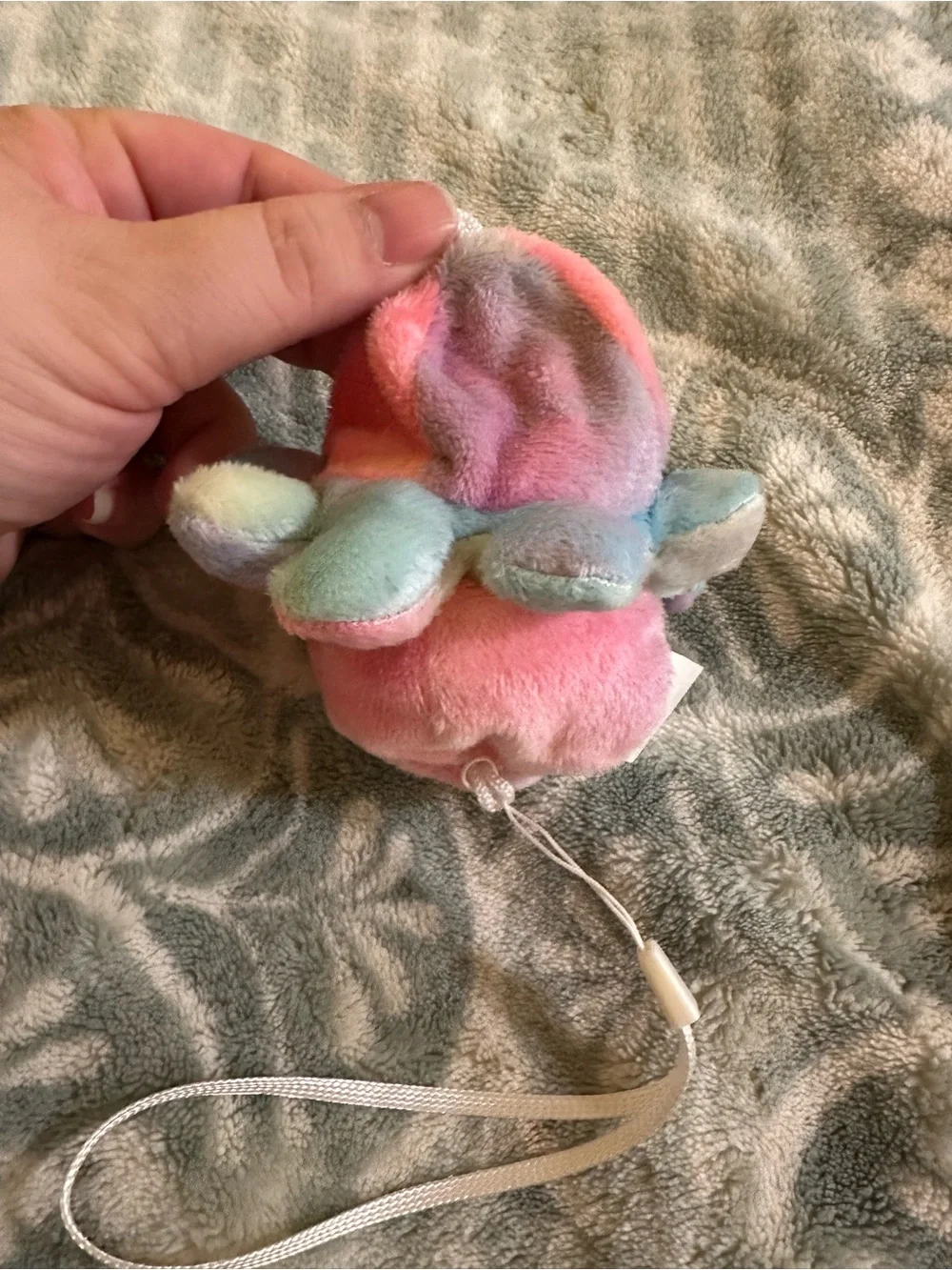 Plush Pink & Mint Reversible Octopus Keychain for Kids